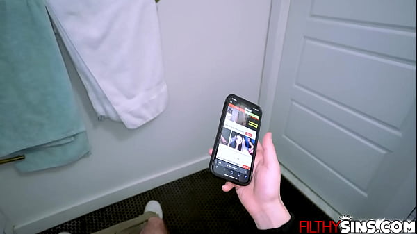 Stepsister Blaire Johnson caught her stepbro Juan Loco jerking off and offers him for some help that ends up him fucking her tight pussy